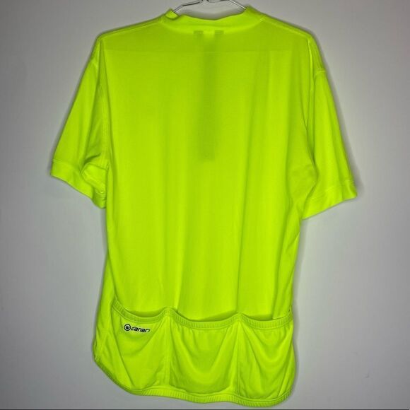 Canari Neon Yellow Bicycle Racing Shirt in size XL (Half Zip) - Picture 4 of 6